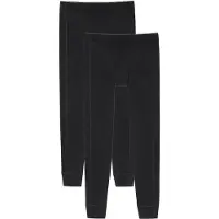 Schiesser Lange Unterhose "Lange Unterhose Hose lang "95/5" 2P 2er Pack", Herren, Gr. XXL, 2 Stk., schwarz, Unterhosen Lange Unterhose