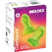 Moldex Gehörschutzstöpsel Contours 740001, SNR 35 dB, EN352-2, PU-Schaumstoff, grün, 200 Paar/Box