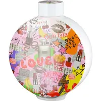 Gilde Tischvase "Deckelvase OOH LALA", bunt (mehrfarbig), B:29cm H:34,5cm T:7,5cm, Keramik, Vasen, Tischvase