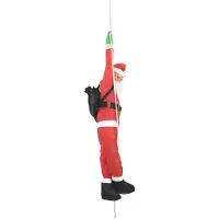 vidaXL Weihnachtsmann am Seil Rot 30 x 15 x 130 cm Polyester 42050783