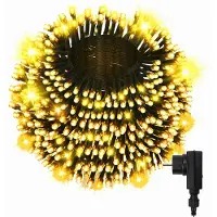 Vigevee Lichterketten 20 m mit 200 LED, Warmweiß, 8 Modi, IP44, 31 V, schwarzem Kabel, für Weihnachten und Garten