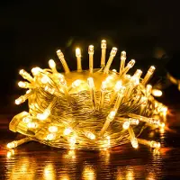 Fiqops Faziango 100M LED Lichterkette 500LEDs 8 Modi mit Memory Funktion, Weihnachten Party Garten Bedienung Funkelnder Sterneffekt Deko Transparent Kabel Warmweiß