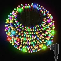 Eikuavons Lichterketten 30 m mit 300 LED, Mehrfarbig, 8 Modi, IP44, 31 V, schwarzem Kabel, für Weihnachten und Garten
