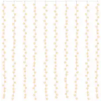 vidaXL Lichtervorhang Transparent 300 x 300 cm PVC 300 LEDs 42053487