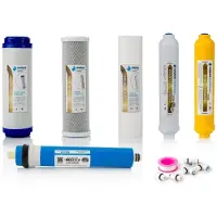 Dripio Umkehrosmose-Filter-Set, 5 Stück, 50 GPD Membran, für 6-stufige Anlagen