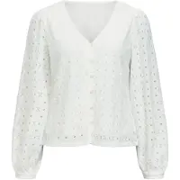 Object V-ausschnitt Puffärmel Bluse Weiß L