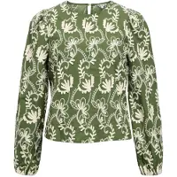 Object Gemusterte Bluse Grün 44