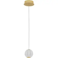 Nova Luce BRILLANTE LED Pendelleuchte Gold 6W Neutralweiss 120x12cm 9511010