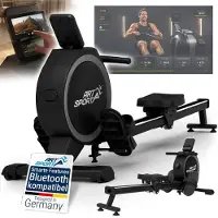 ArtSport Rudergerät Row Master - schwarz, magnetisch mit 16 Stufen, leise, mit App
