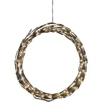 Konstsmide - LED Dekoration, variabel als Lichterkranz / Lichtergirlande, braun, 240 warm weiße Dioden, 24V Außentrafo, braunes Kabel ; 3365-600