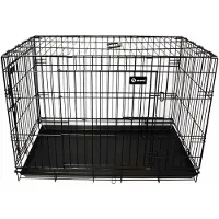 Ozami - Dog Transportcage Black 108.5x70.5x77.5cm - Lux