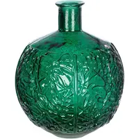Gilde Tischvase "Vase Dschungel", grün, B:33cm H:44cm T:33cm Ø:33cm, Glas, Vasen, Tischvase