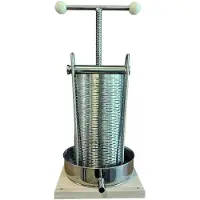 Ich-zapfe Obstpresse, Weinpresse, Apfelpresse - maxi, 5 l mit Edelstahl Doppelkorb