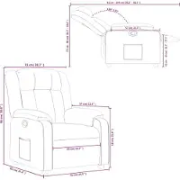 vidaXL Relaxsessel Schwarzer Stoff