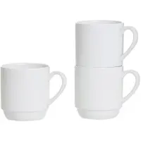 Ritzenhoff & Breker Kaffeebecher BIANCO, weiss, 245 ml aus Porzellan, spülmaschinenfest, Höhe: 90 mm, stapelbar