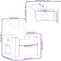vidaXL Relaxsessel Creme Kunstleder