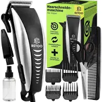 Retoo Profi Haarschneider Haarschneidemaschine Bartschneider T-Blade Bart Trimmer Haartrimmer Elektrische Hair Clipper Haars Rasierer Herren Kinder