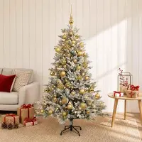 Syfax Künstlicher Weihnachtsbaum mit Kugel 150 cm 150 LEDs