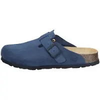 Brinkmann Nerpio Clogs Weiches Nubukleder, Gepolstertes Fußbett, Mit Markenlogo auf der Seite blau 42 EU