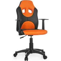 Hjh OFFICE KID GAME AL - Kinderdrehstuhl Schwarz / Orange