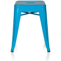Hjh OFFICE VANTAGGIO - Arbeitsstuhl Arbeitshocker Hellblau
