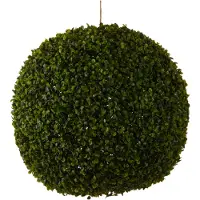 Mica Decorations Buchsbaum Zwiebel Künstliche Pflanze für draußen hängend - Ø45 cm - Grün