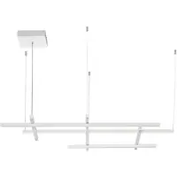 Nova Luce LED Pendelleuchte Pace dimmbar 83W warmweiss 3000K Weiß Aluminium 102x80cm 9002055