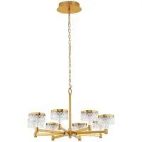 Nova Luce LED Pendelleuchte Bion 48W warmweiss 3000K Messinggold Metall Ø80cm 9186945