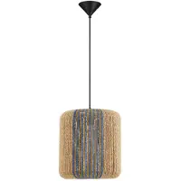 Nova Luce Pendelleuchte Abby E27 Mehrfarbig Stahl Seil Ø33x36,5cm 9586604