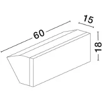 Nova Luce LED Außen-Wandleuchte Keen 41W warmweiss 3000K IP65 salzwasserfest Anthrazit Aluminium 60x18cm 9030946