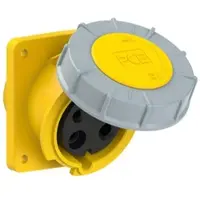 Pce 433-4 CEE-Anbausteckdose schräg (100x112) 63A 3p 4h IP67 POWER TWIST 4334