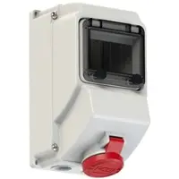Pce 75133-9 CEE-Wandsteckdose mit Fenster 16A 3p 9h IP44 751339