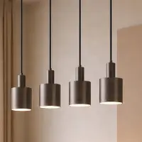 LINDBY Hängelampe Ovelia , dimmbar, braun / rost, für Wohn- / Esszimmer, Metall, Modern, Pendelleuchte