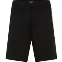 BOSS Sweatshorts "Authentic Shorts", Herren, Gr. L, N-Gr, schwarz (schwarz 002), Jersey, Obermaterial: 100% Baumwolle, gerade ca. Mitte Knie, Hosen Sweatshorts