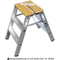 Iller-Leiter Iller Montagetritt, beidseitig begehbar mit großer Standfläche 2x3 Stufen und 2,70m AH
