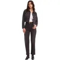Levi's Ribcage Straight Ankle Jeans Black Größe: W25L29 | Straight Jeans Outlet | Damen | Schwarz