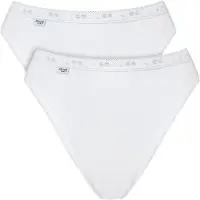 Sloggi Tai-Slip "Basic+", Damen, Gr. 44, weiß, Single Jersey, Obermaterial: 95% Baumwolle, 5% Elasthan, körpernah, Unterhosen Tai-Slip, perfekter Sitz, Baumwollmix, elastisch, weiche Nähte, Topseller