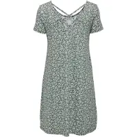 ONLY Minikleid "ONLBERA BACK LACE UP S/S DRESS JRS NOOS" Viskosemischung, regular fit, Rundhals