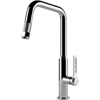 Gessi Officine 60053 Einhebelmischer mit Schwenkarm Auszugsbrause mit 1 Strahlfunktion