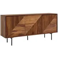 KADIMA DESIGN Sideboard 148x72x40 cm Sheesham Massivholz / Metall Anrichte, Kommode mit drei Türen, Kommodenschrank Holz Modern, Standschrank Wohnzimmer