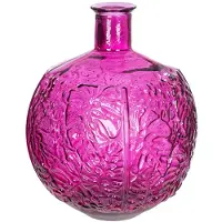Gilde Tischvase "Vase Dschungel", magenta, B:33cm H:44cm T:33cm Ø:33cm, Glas, Vasen, Tischvase