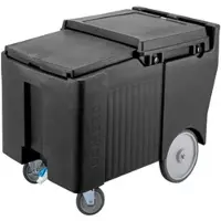Cambro Niedriger Eiswürfelwagen 2 Lenkrollen und 1 Rad mit Bremse und 2 Räder à 25,4 cm - 95,5 x 61 x 74,5 cm Farbe Schwarz