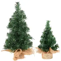 Merkloos Solidchoice – Set aus 2 künstlichen Weihnachtsbäumen zur Dekoration