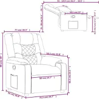 vidaXL Relaxsessel Grau Kunstleder