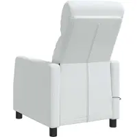 vidaXL Massage Relaxsessel Weiß Stoff
