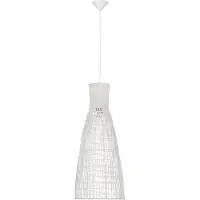 Nova Luce Pendelleuchte Niro E27 Natur Weiß Rattan Ø35cm 9586620