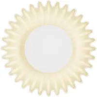 Lyora Wandleuchte Petel creme mit weißem Glas