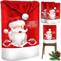 Kesser Premium Weihnachtsstuhlüberzug Set Stuhlhussen Nikolausmütze, für Weihnachten