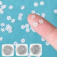 OEM 300 Mini-Schneeflocken aus Metall, 0,5 cm, für DIY & Weihnachtsbaum