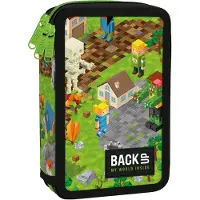Derform Pixel Game 3 Fach Federtasche gefüllt Federmäppchen Federmappe Mäppchen Stifte